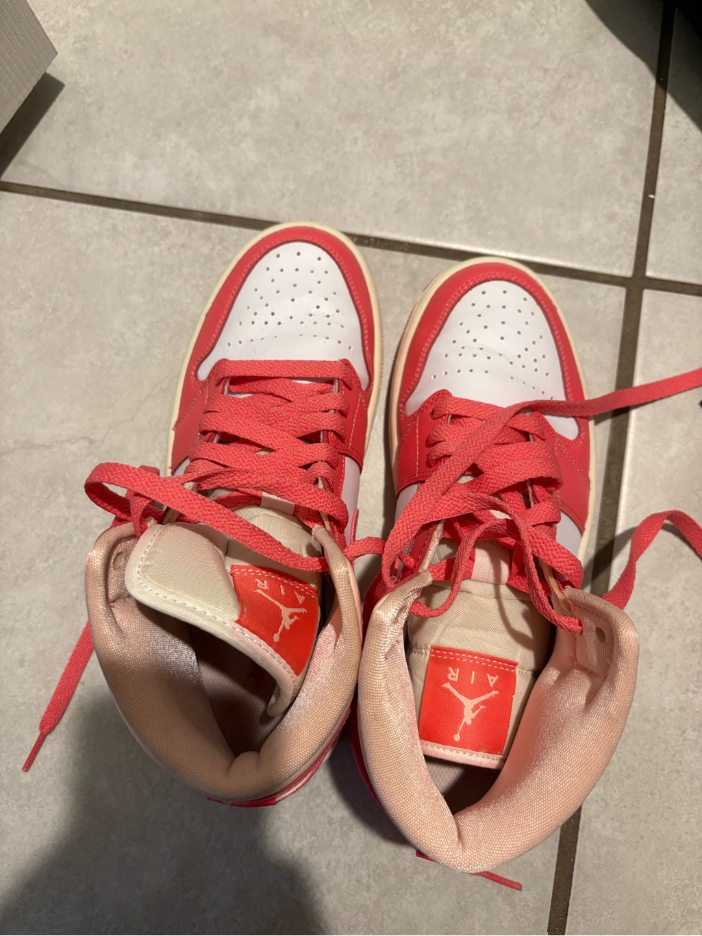 Jordan Women’s High-Top Sneakers In Pink & White